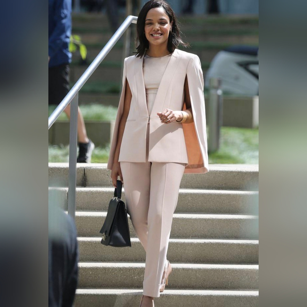 BCBG Cream Women's Charlotte Westworld Pantsuit